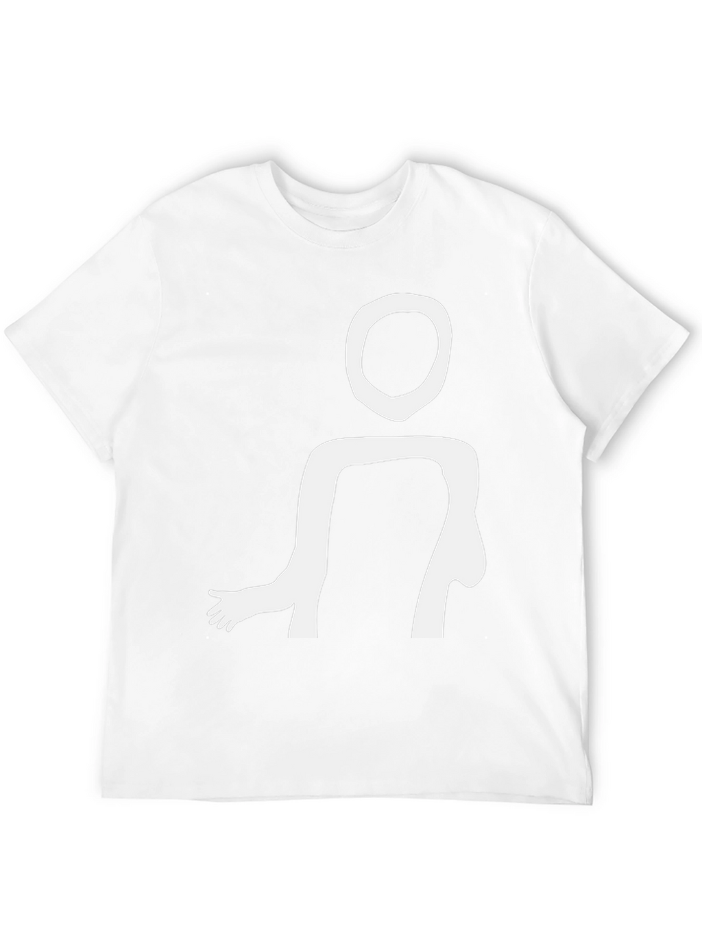 Abstract Figure Graphic Tee - Black Cotton T-Shirt