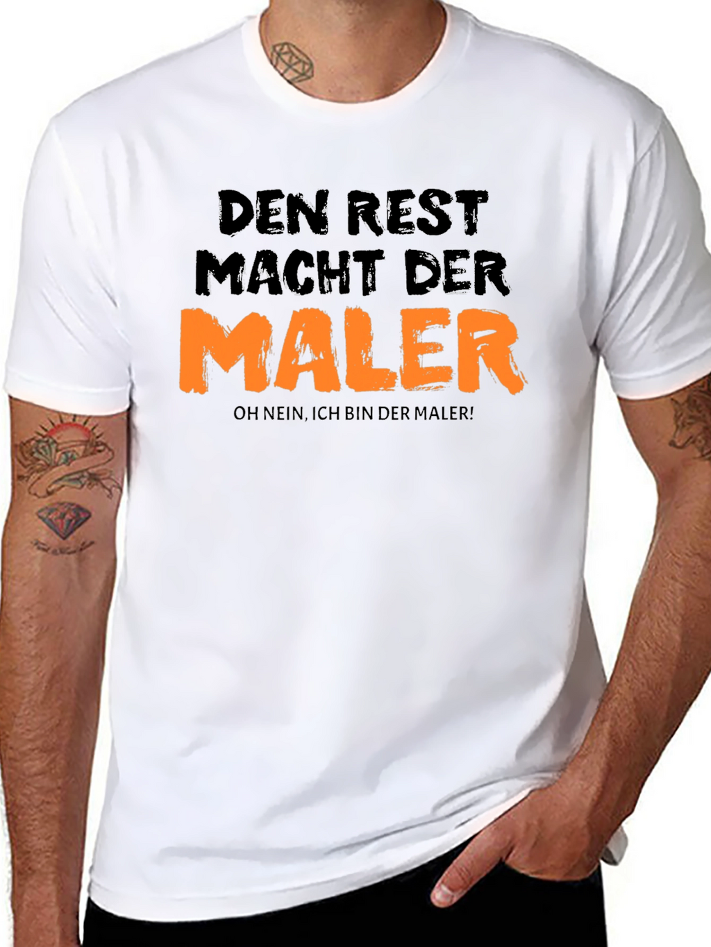 Den Rest Macht Der Maler Black Graphic Tee