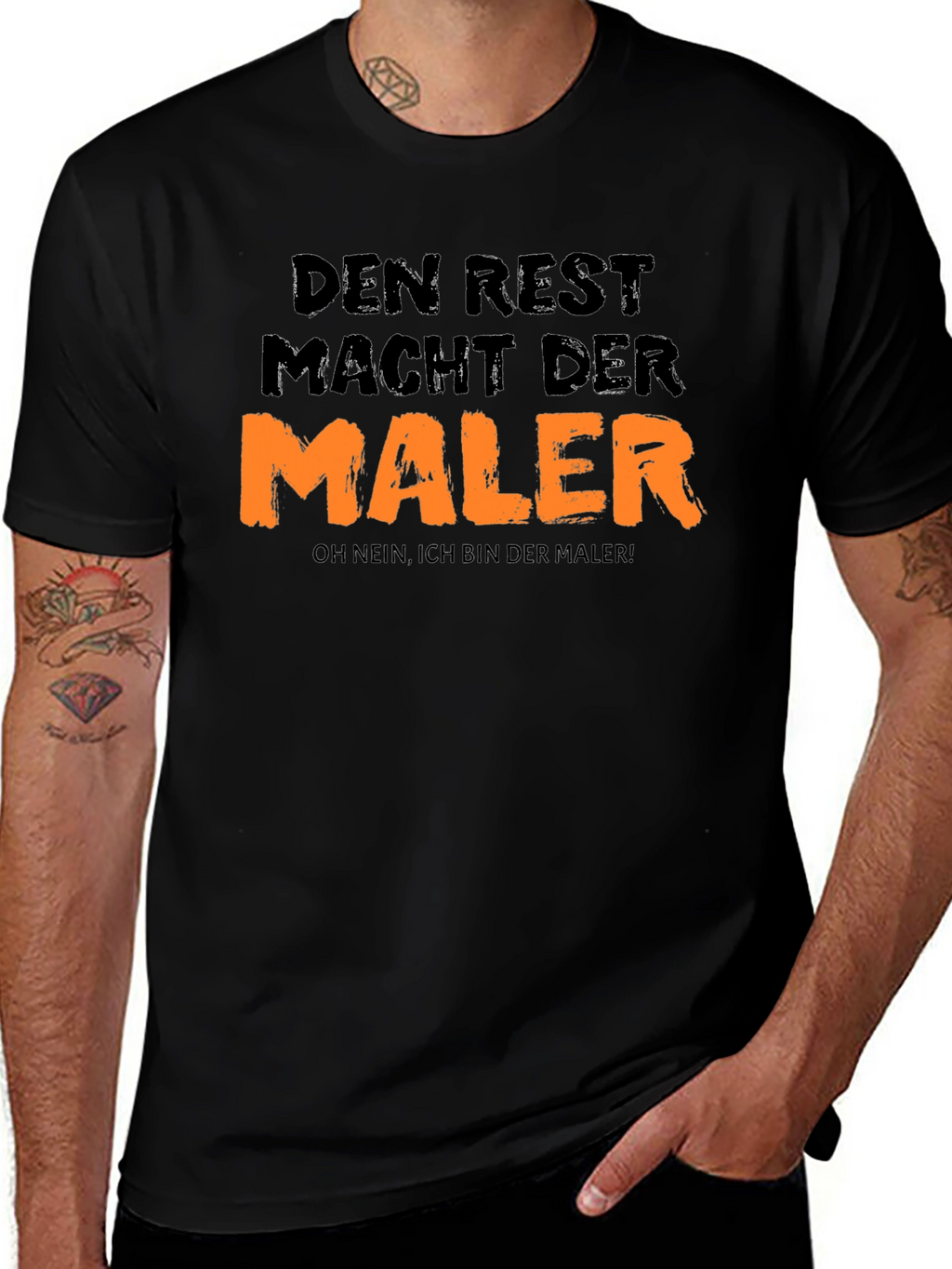 Den Rest Macht Der Maler Black Graphic Tee