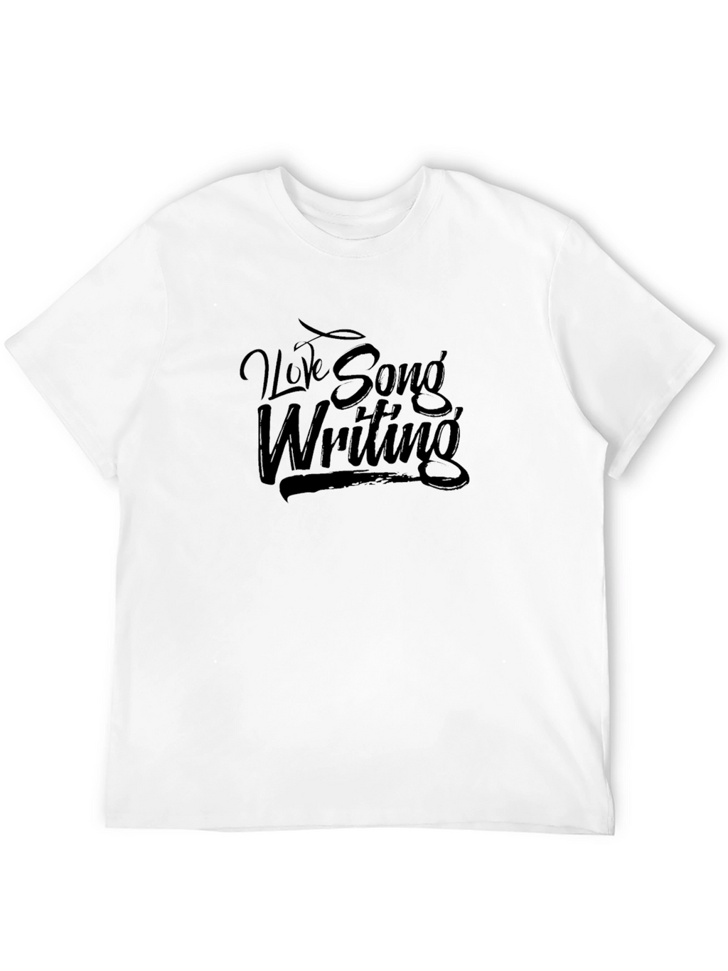 I Love Song Writing Black T-Shirt