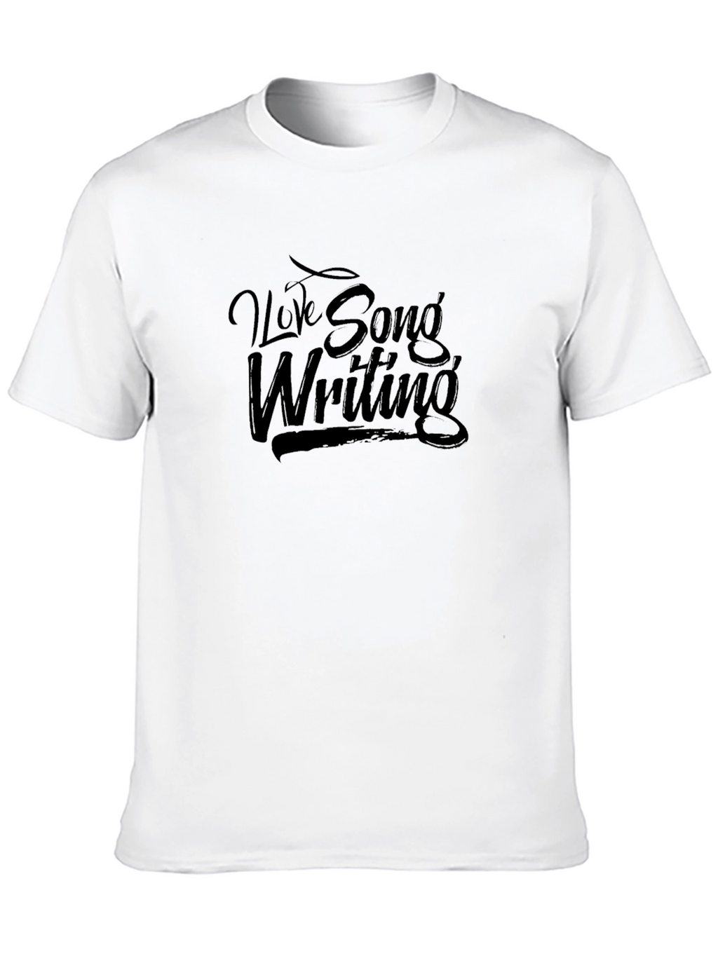I Love Song Writing Black T-Shirt