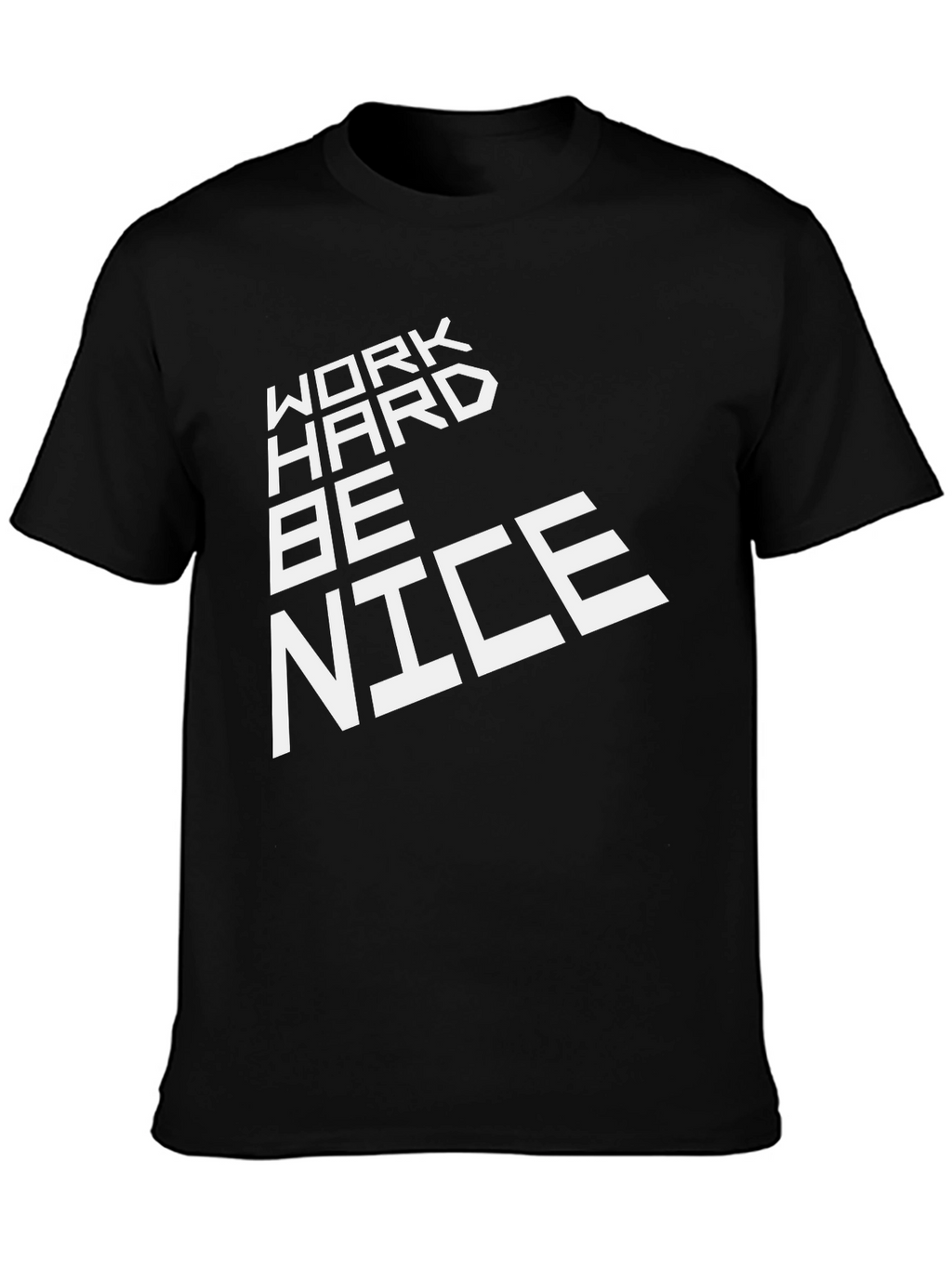 Work Hard Be Nice Graphic Tee - Black