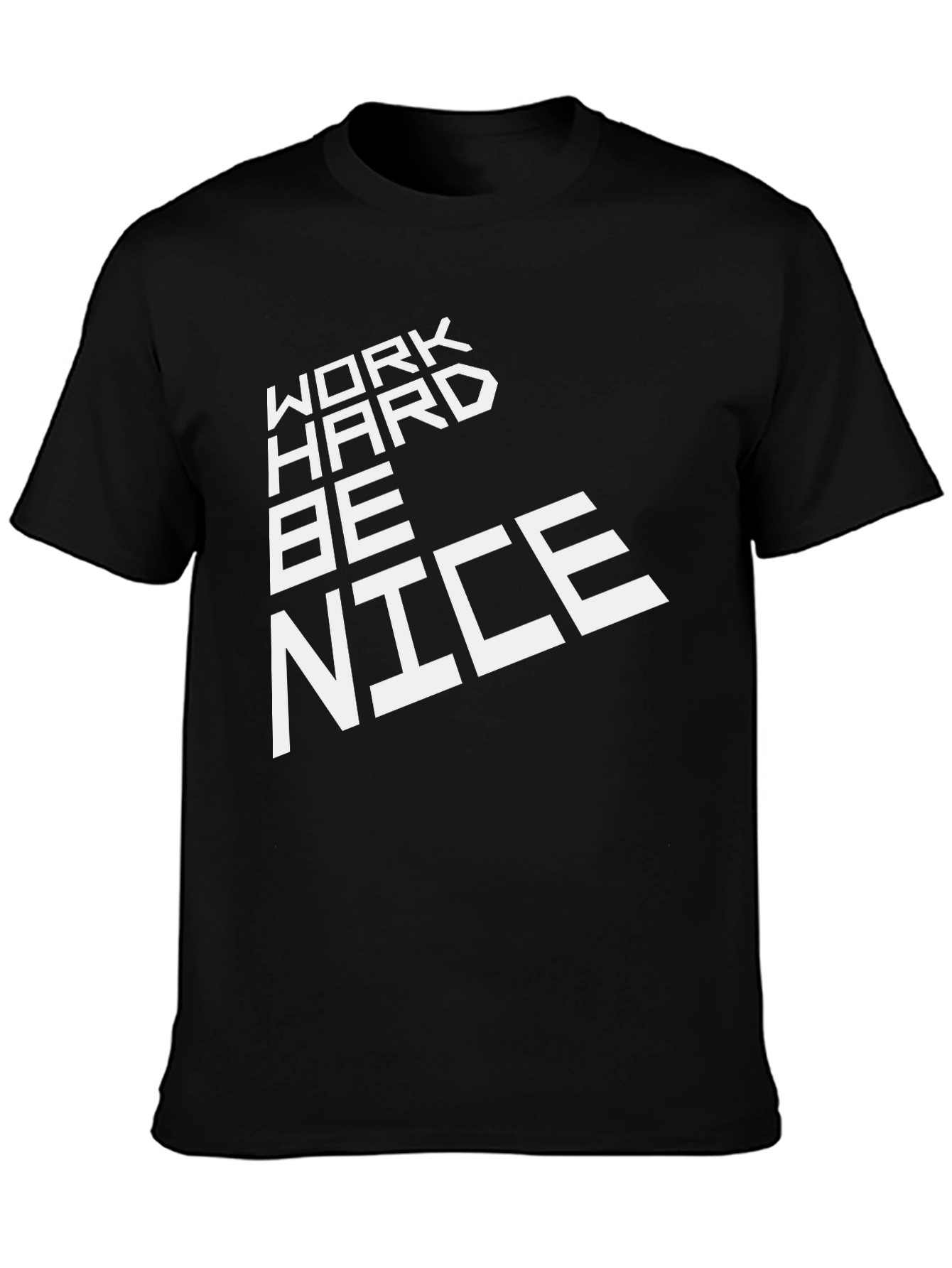 Work Hard Be Nice Graphic Tee - Black