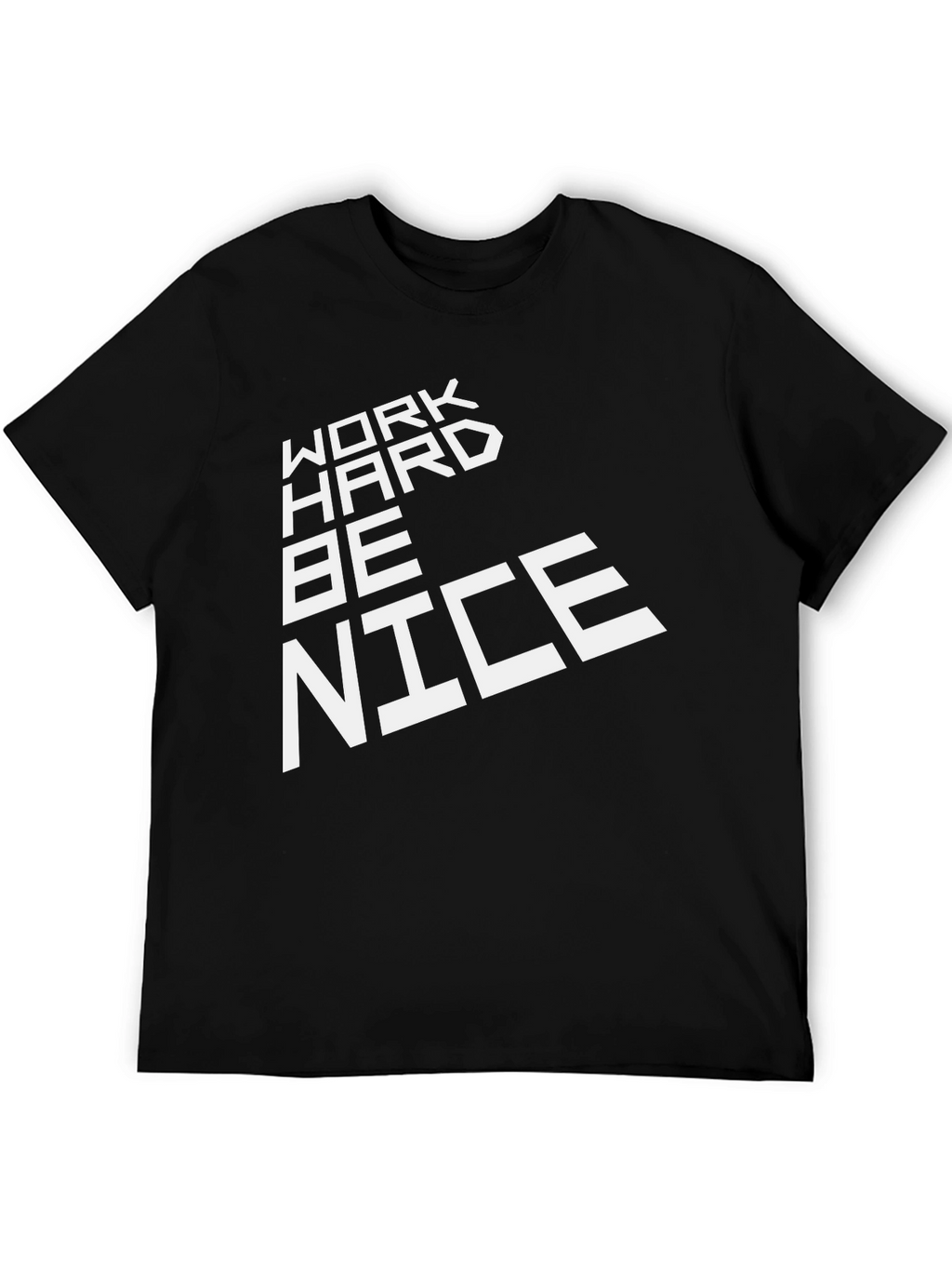 Work Hard Be Nice Graphic Tee - Black