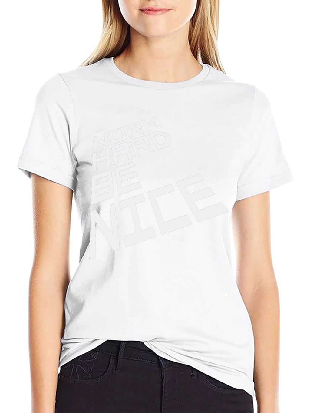 Work Hard Be Nice Graphic Tee - Black