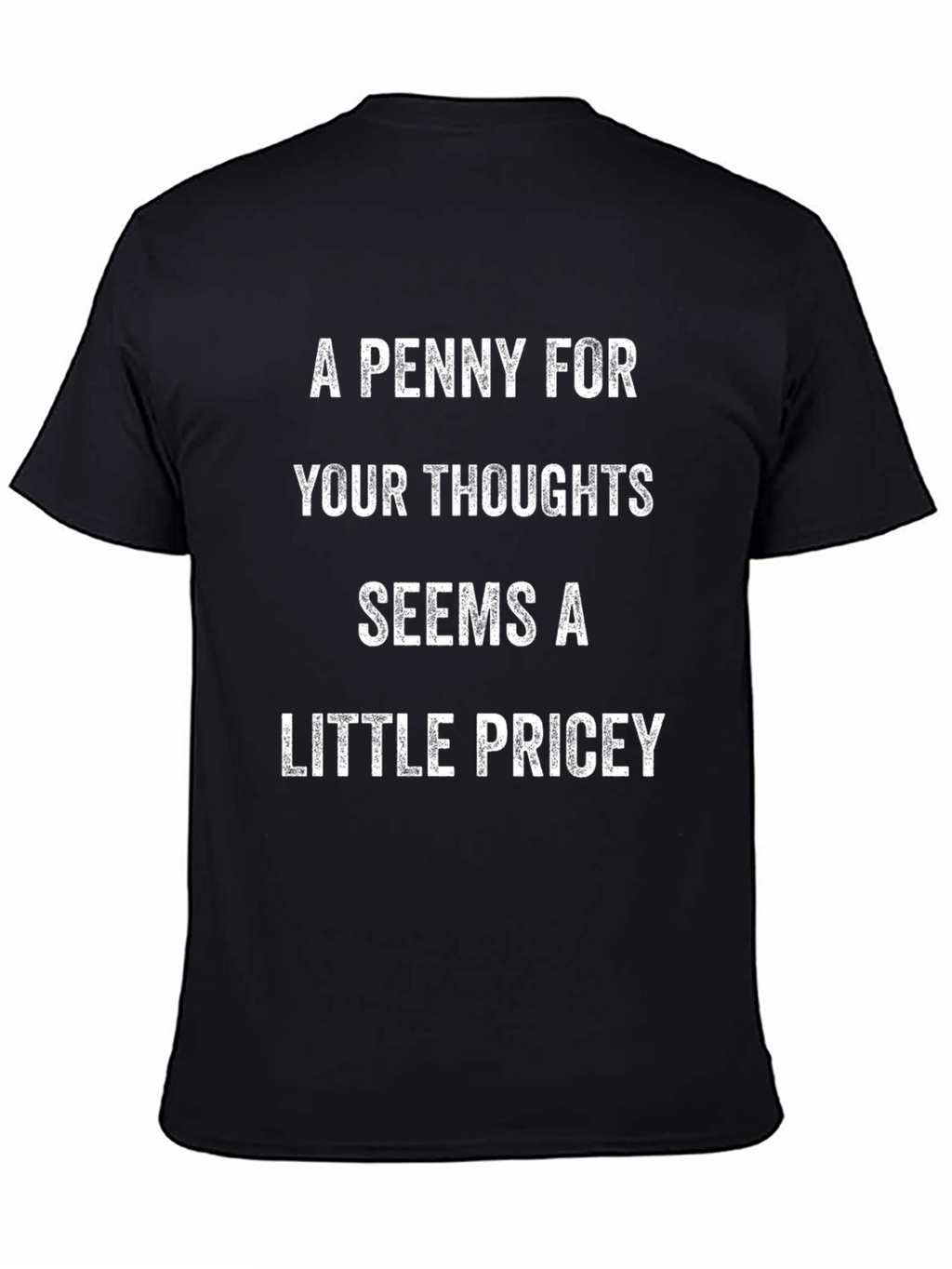 A Penny For Your Thoughts Mens Black T-Shirt