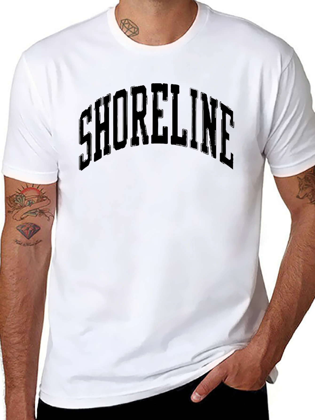 Shoreline Black Graphic T-Shirt