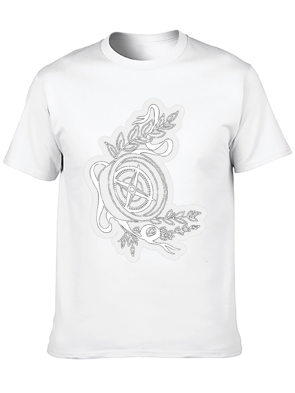 Compass Rose Graphic Tee - Black Cotton T-Shirt