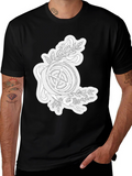 Compass Rose Graphic Tee - Black Cotton T-Shirt