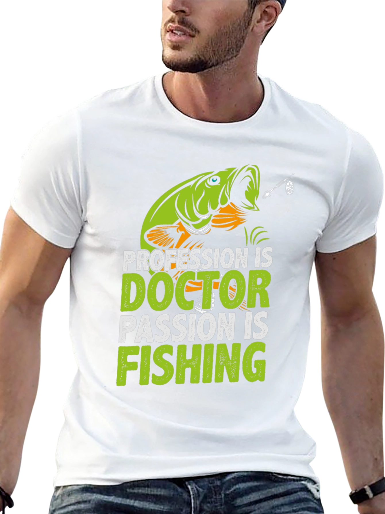 Doctor Fishing Passion T-Shirt - Novelty Graphic Tee