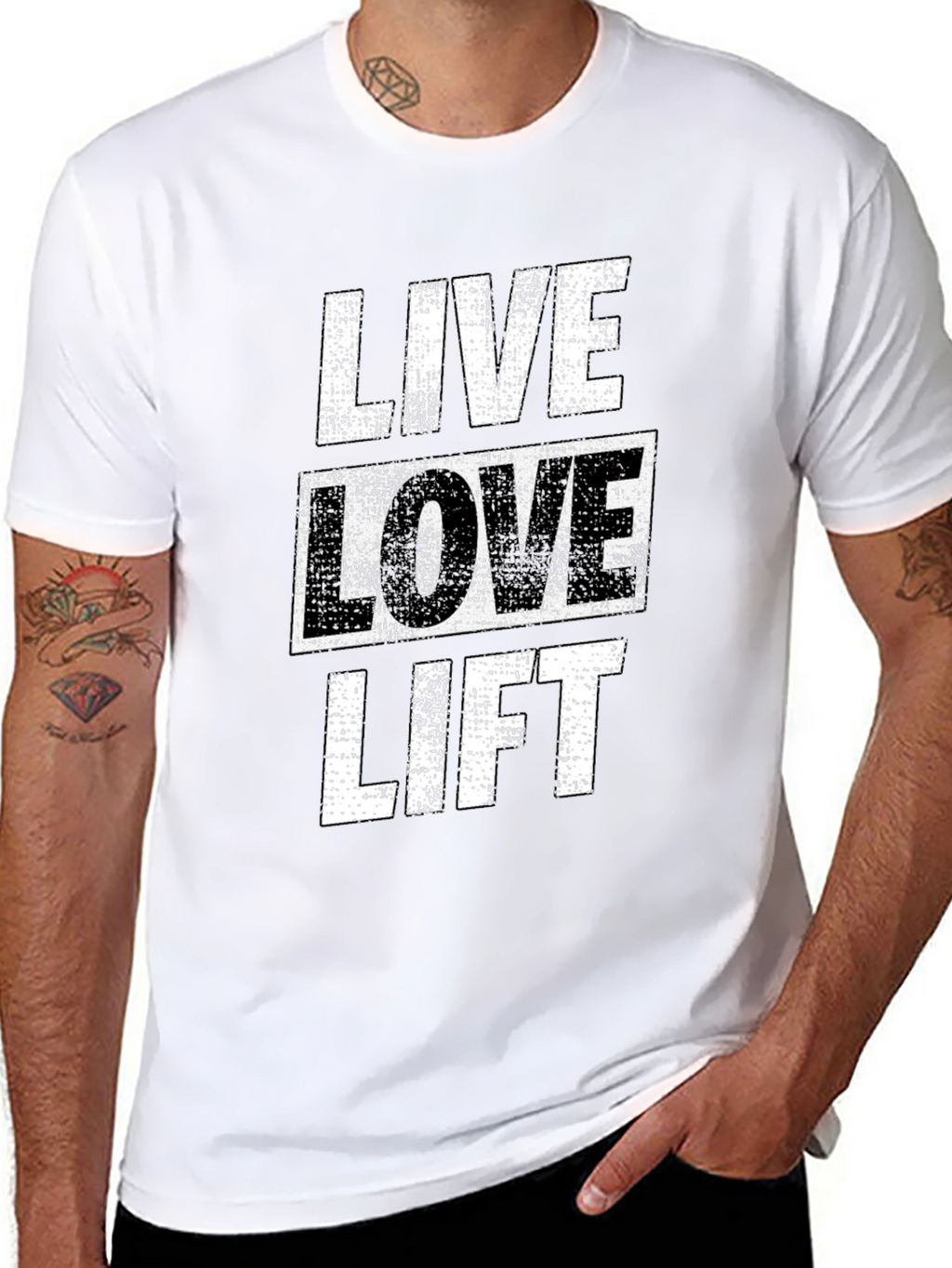 Live Love Lift Graphic Tee - Black Gym Shirt