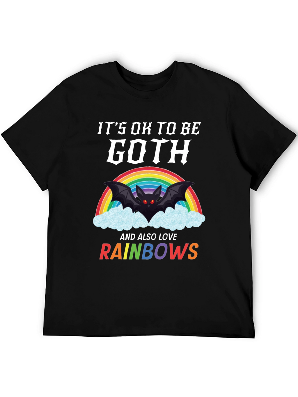 Goth & Rainbows Graphic T-Shirt - Soft Cotton Tee