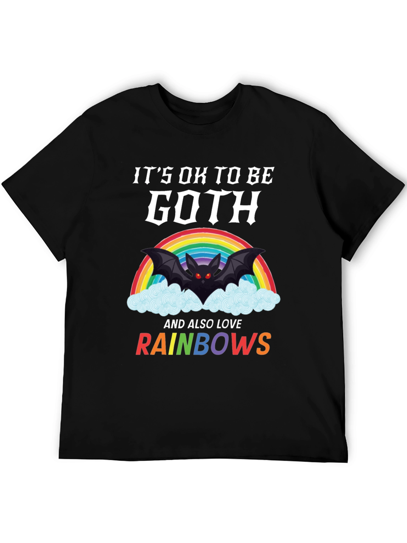 Goth & Rainbows Graphic T-Shirt - Soft Cotton Tee