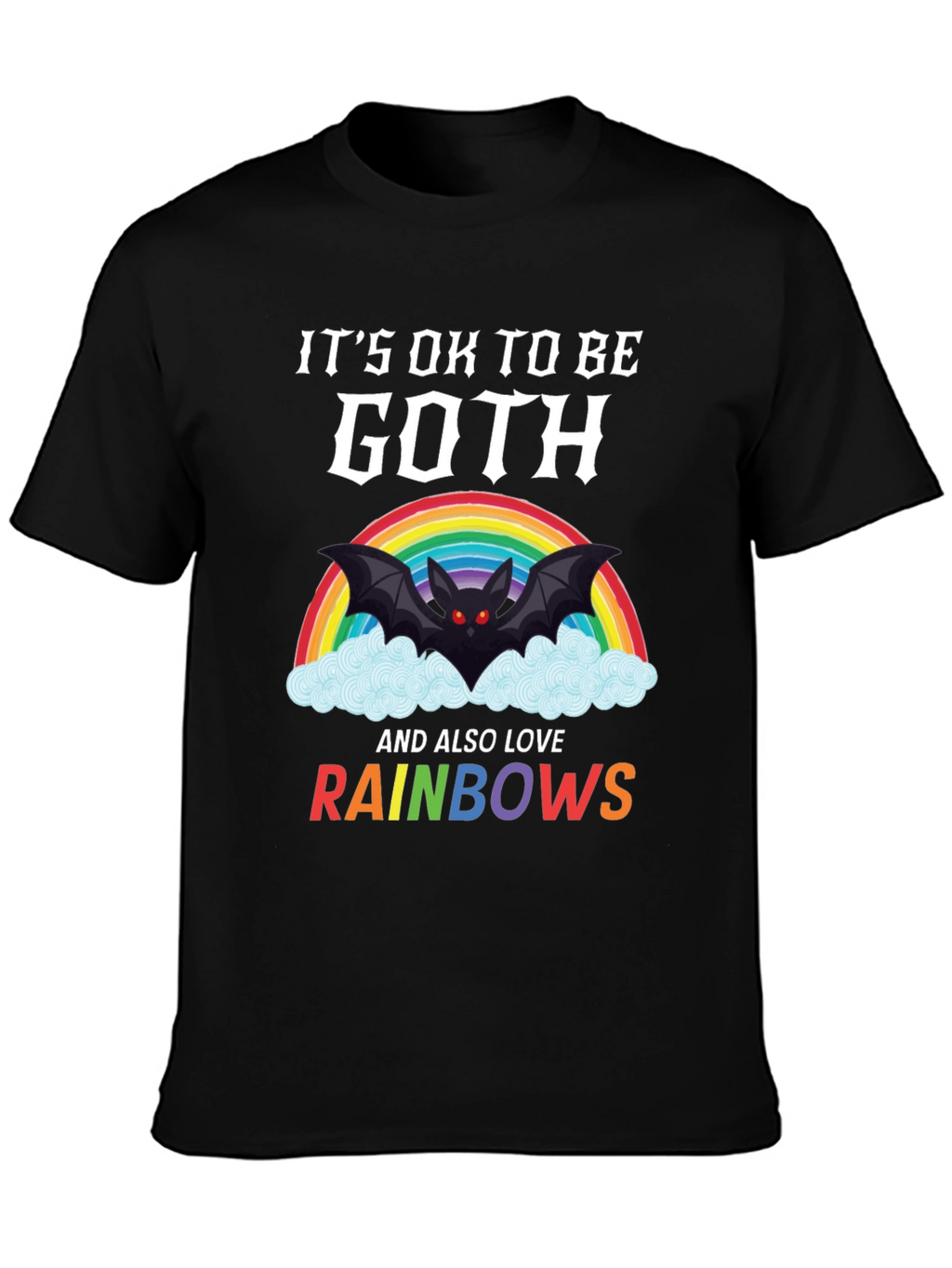 Goth & Rainbows Graphic T-Shirt - Soft Cotton Tee