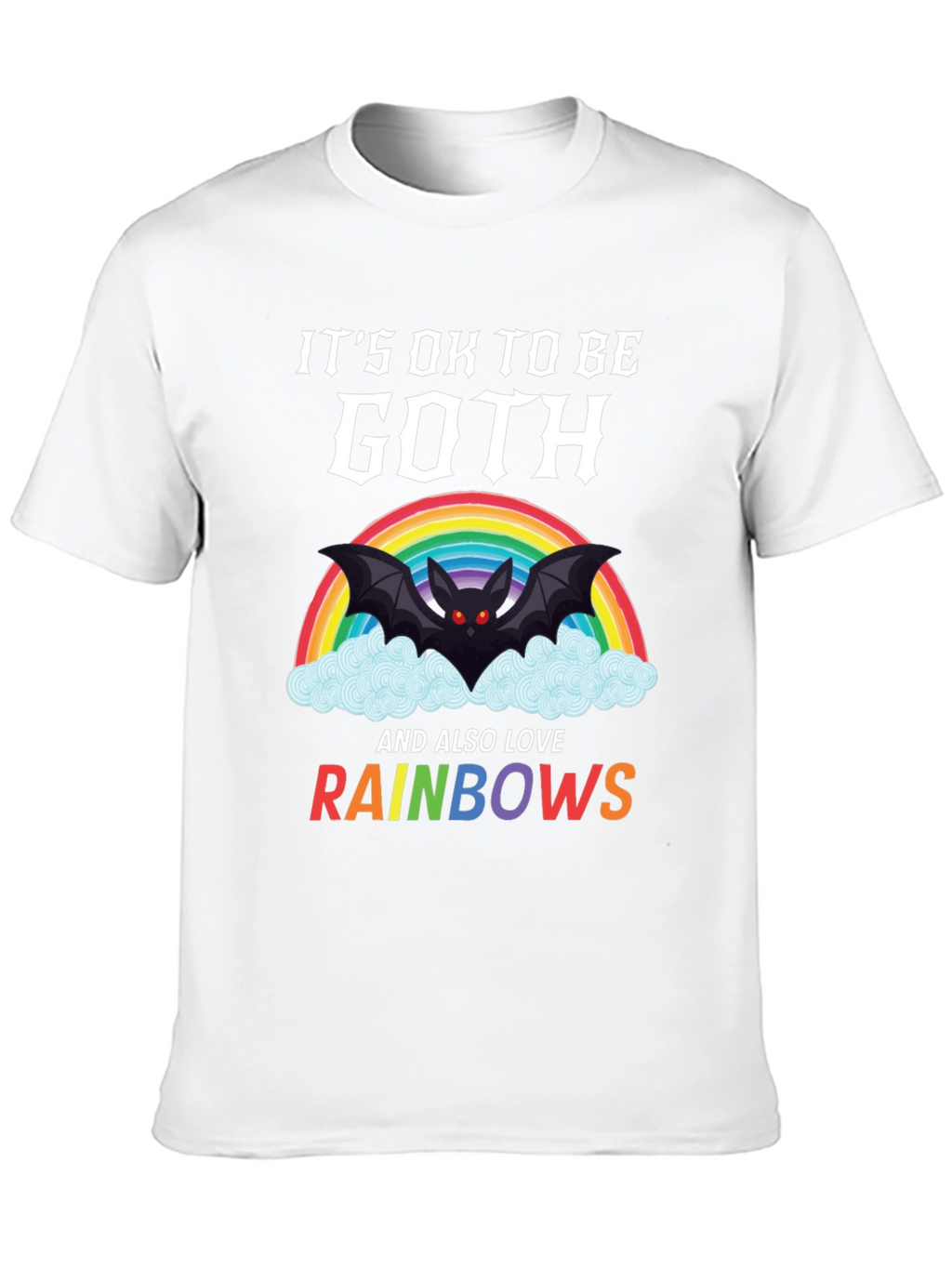 Goth & Rainbows Graphic T-Shirt - Soft Cotton Tee