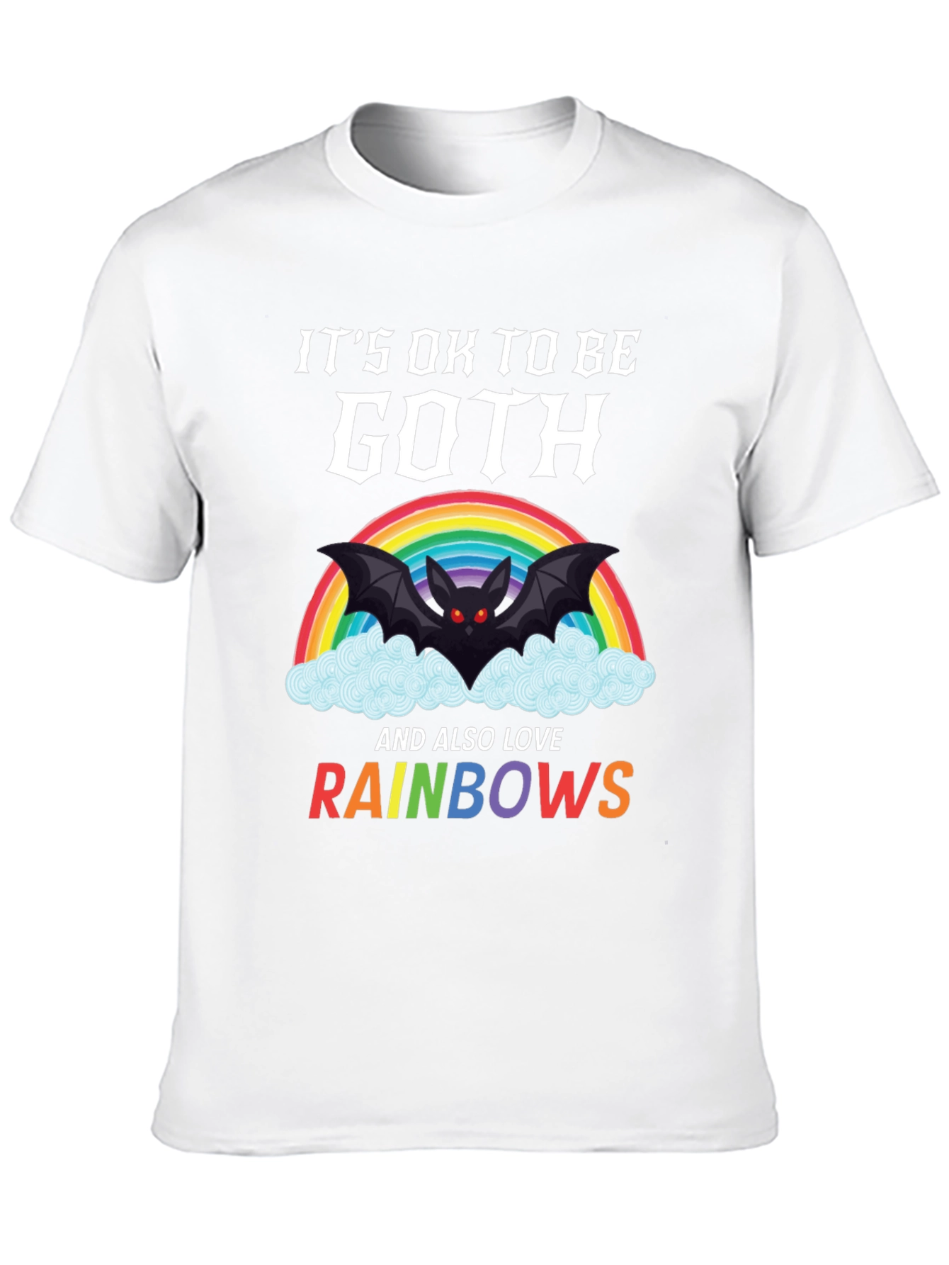 Goth & Rainbows Graphic T-Shirt - Soft Cotton Tee