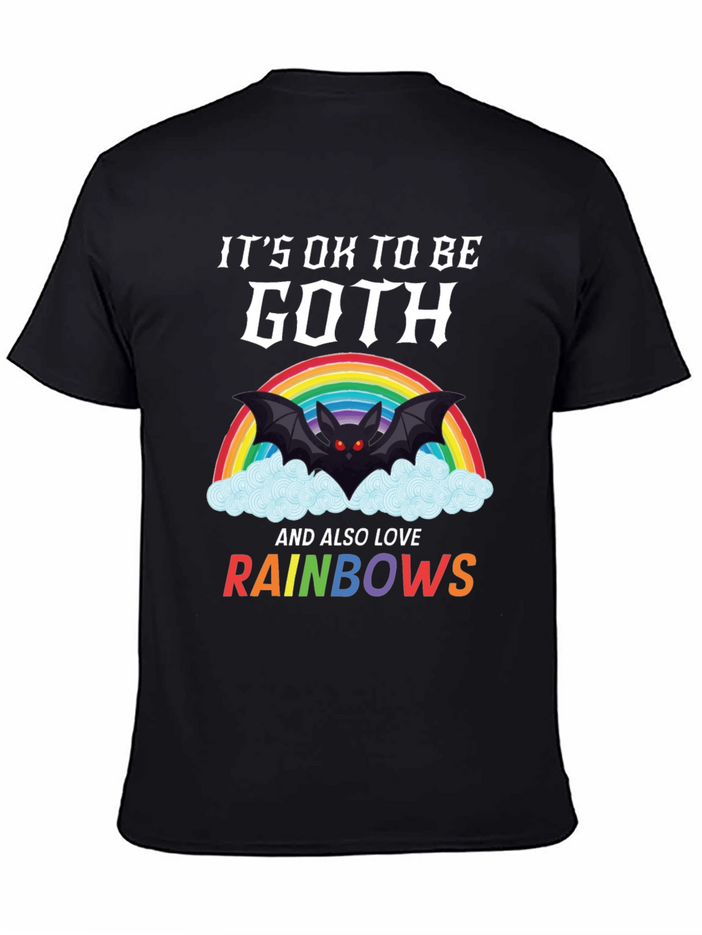 Goth & Rainbows Graphic T-Shirt - Soft Cotton Tee
