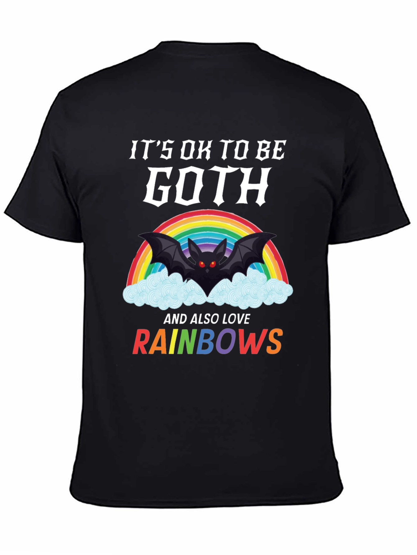 Goth & Rainbows Graphic T-Shirt - Soft Cotton Tee