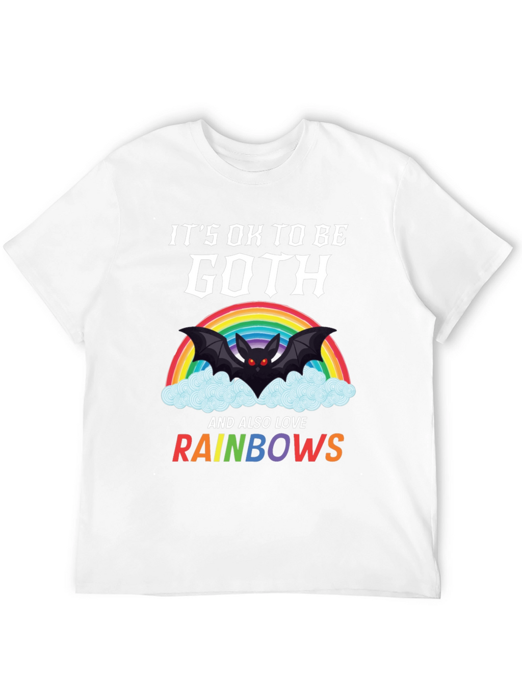 Goth & Rainbows Graphic T-Shirt - Soft Cotton Tee