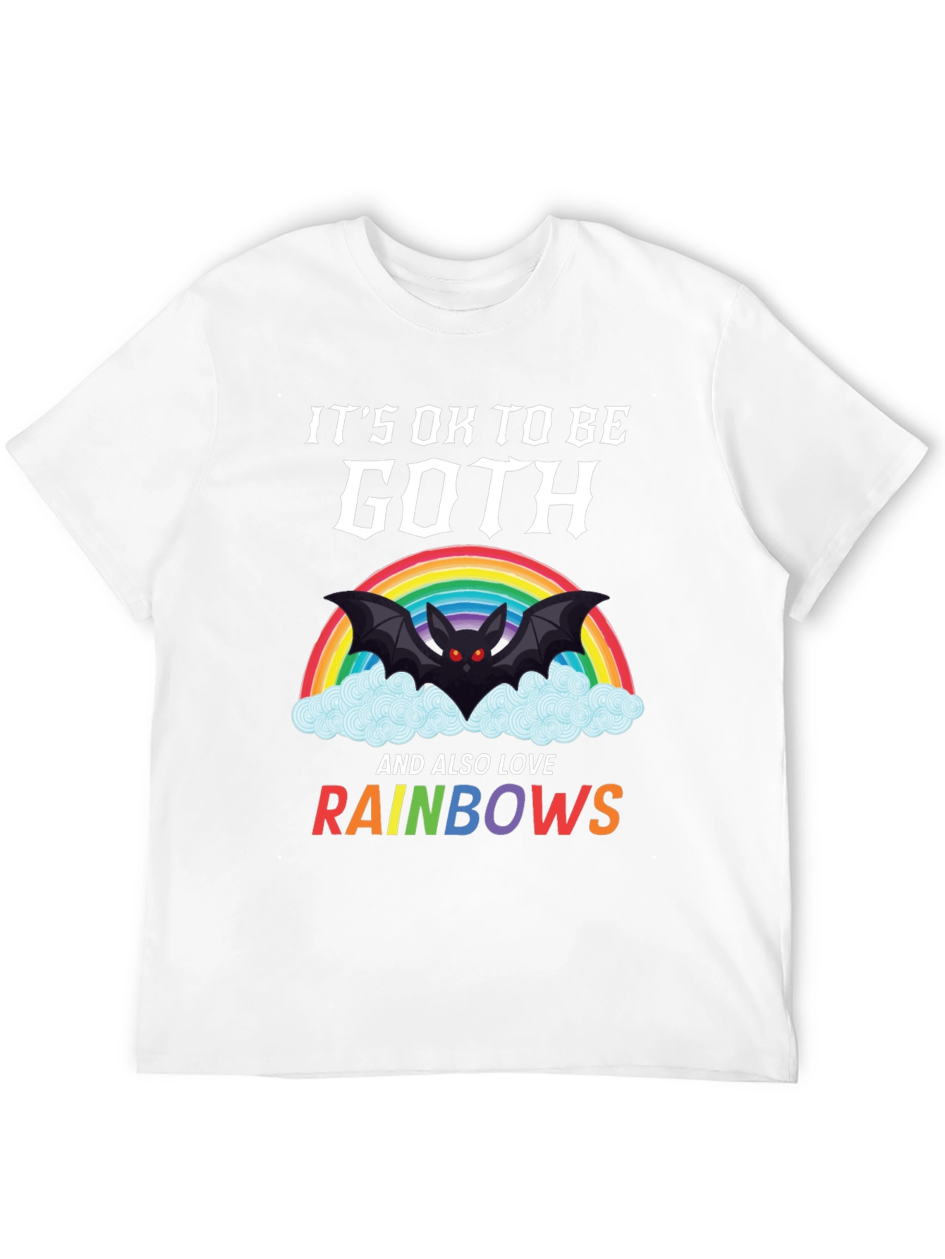 Goth & Rainbows Graphic T-Shirt - Soft Cotton Tee