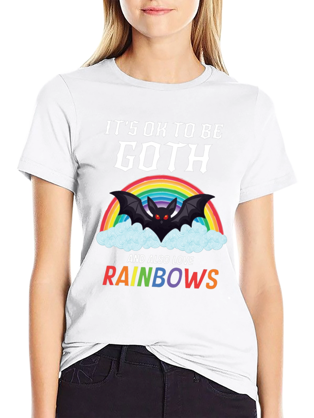 Goth & Rainbows Graphic T-Shirt - Soft Cotton Tee