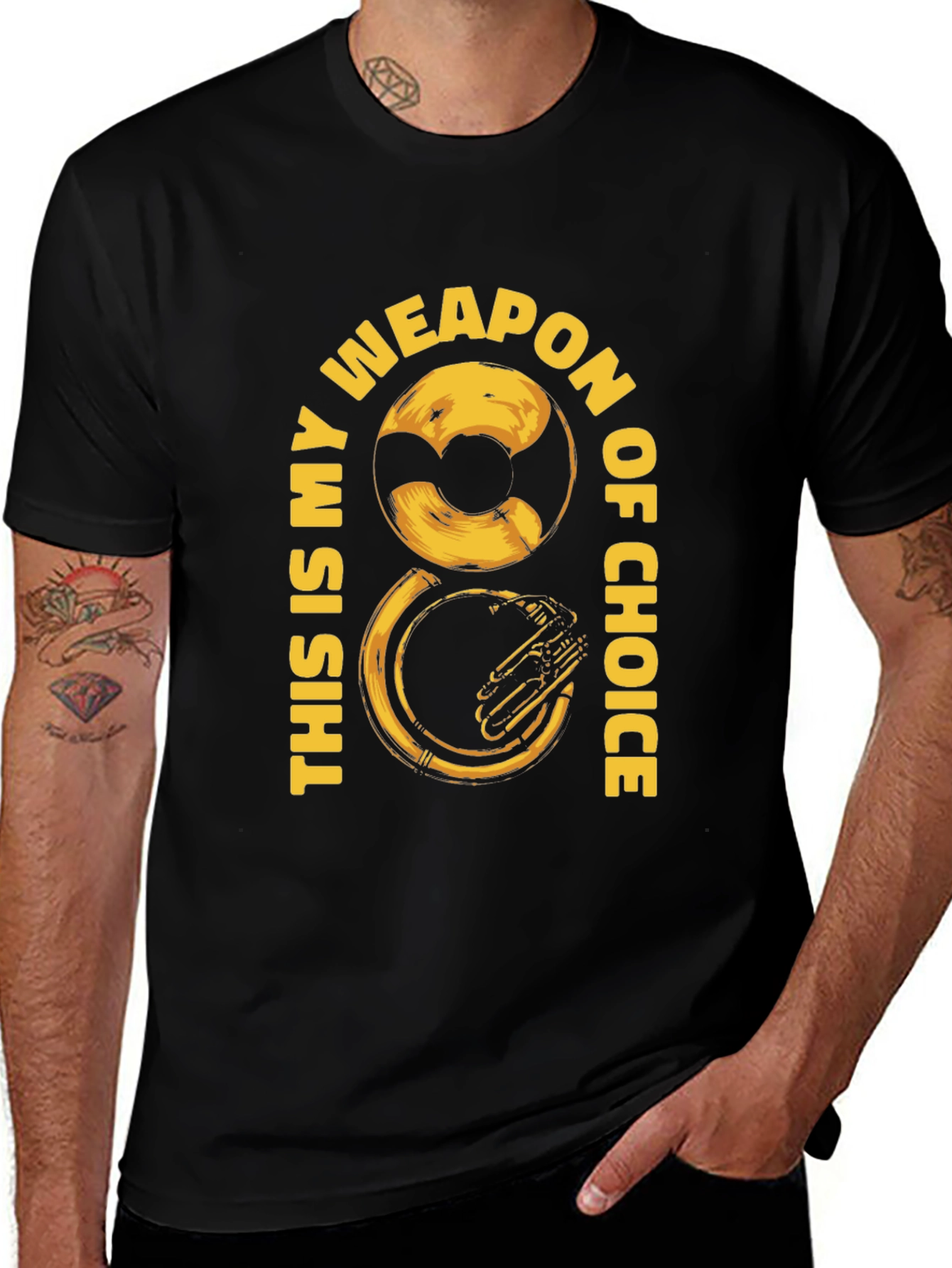 Tuba Weapon of Choice Graphic Tee