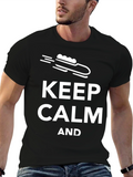 Keep Calm Sledding T-Shirt Funny Winter Tee