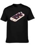 Astronaut in Phone Space Graphic Tee