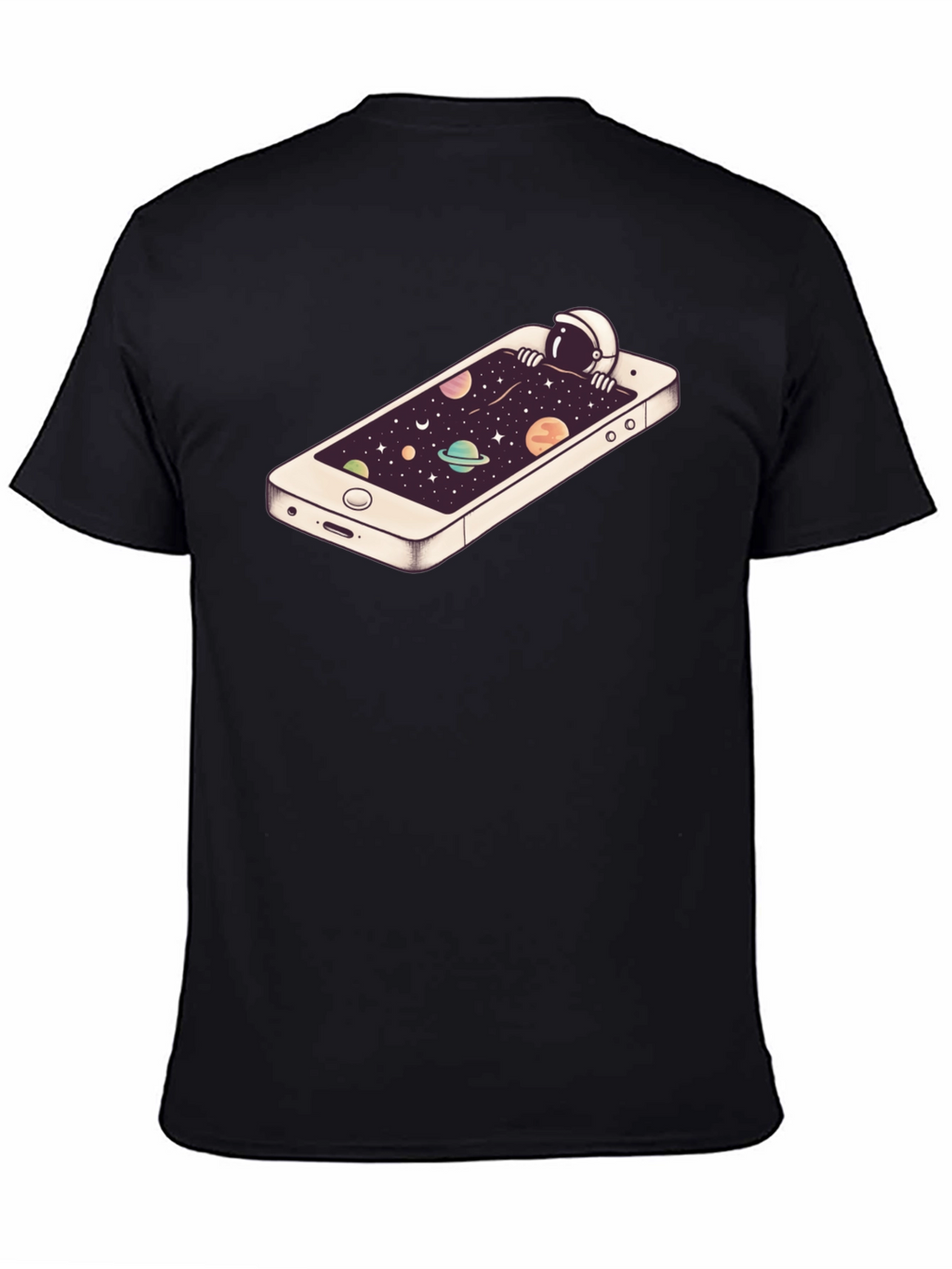 Astronaut in Phone Space Graphic Tee
