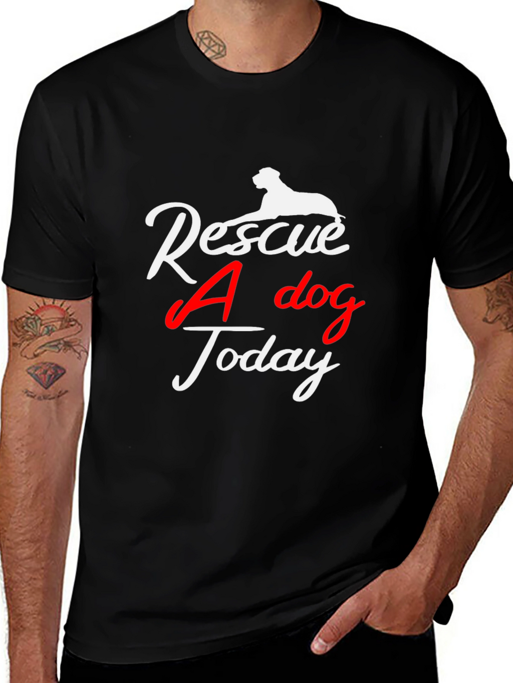 Rescue A Dog Today T-Shirt -  Unisex