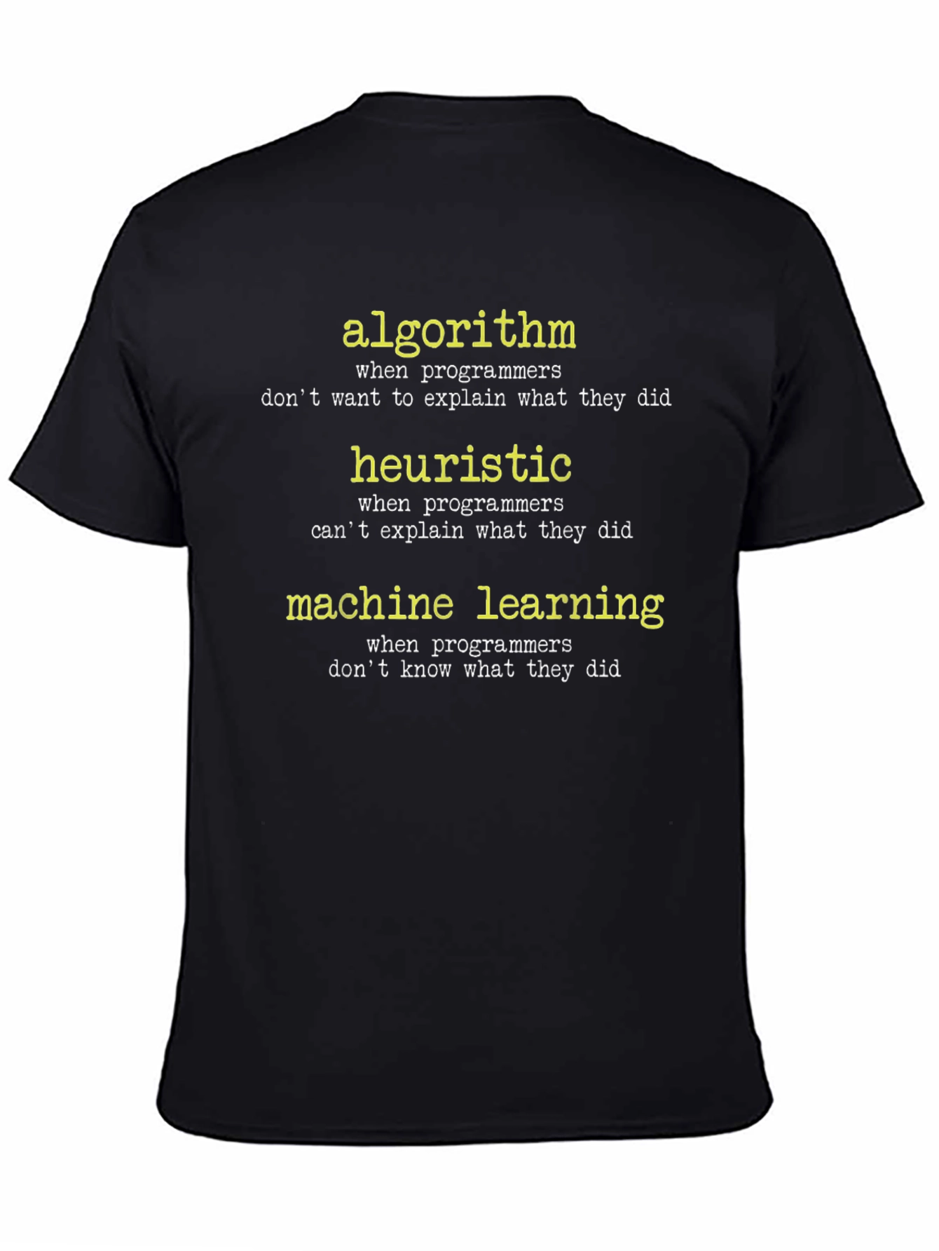 Algorithm Heuristic Machine Learning T-Shirt