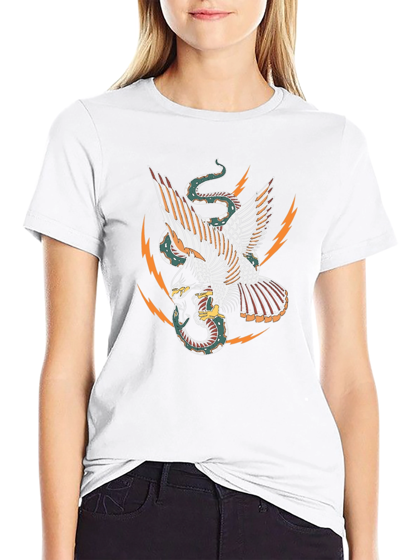 Eagle & Snake Graphic Tee - Black T-Shirt
