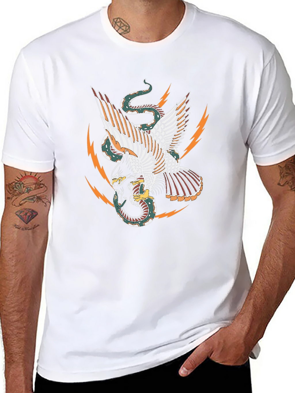 Eagle & Snake Graphic Tee - Black T-Shirt