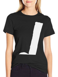 Mens Black Graphic Tee - White Letter