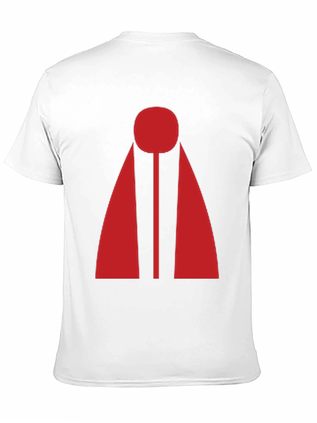 Retro Geometric Graphic Tee - Bold Red Design