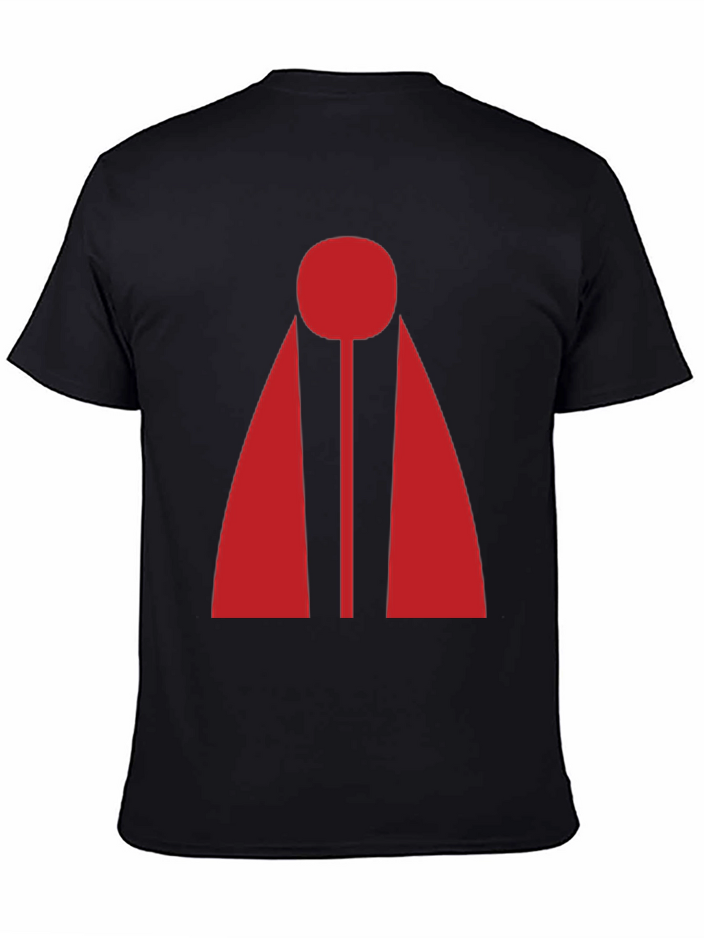 Retro Geometric Graphic Tee - Bold Red Design