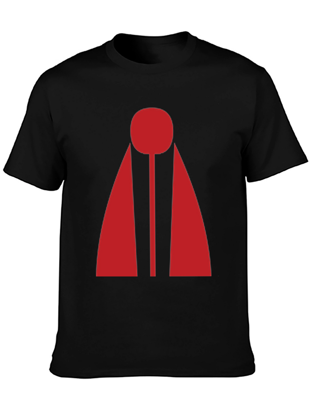 Retro Geometric Graphic Tee - Bold Red Design