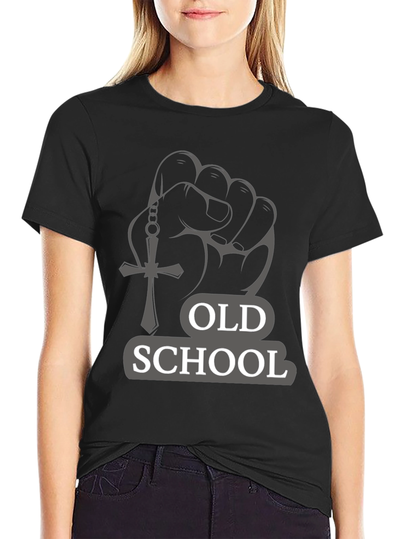 Old School Graphic T-Shirt - Black