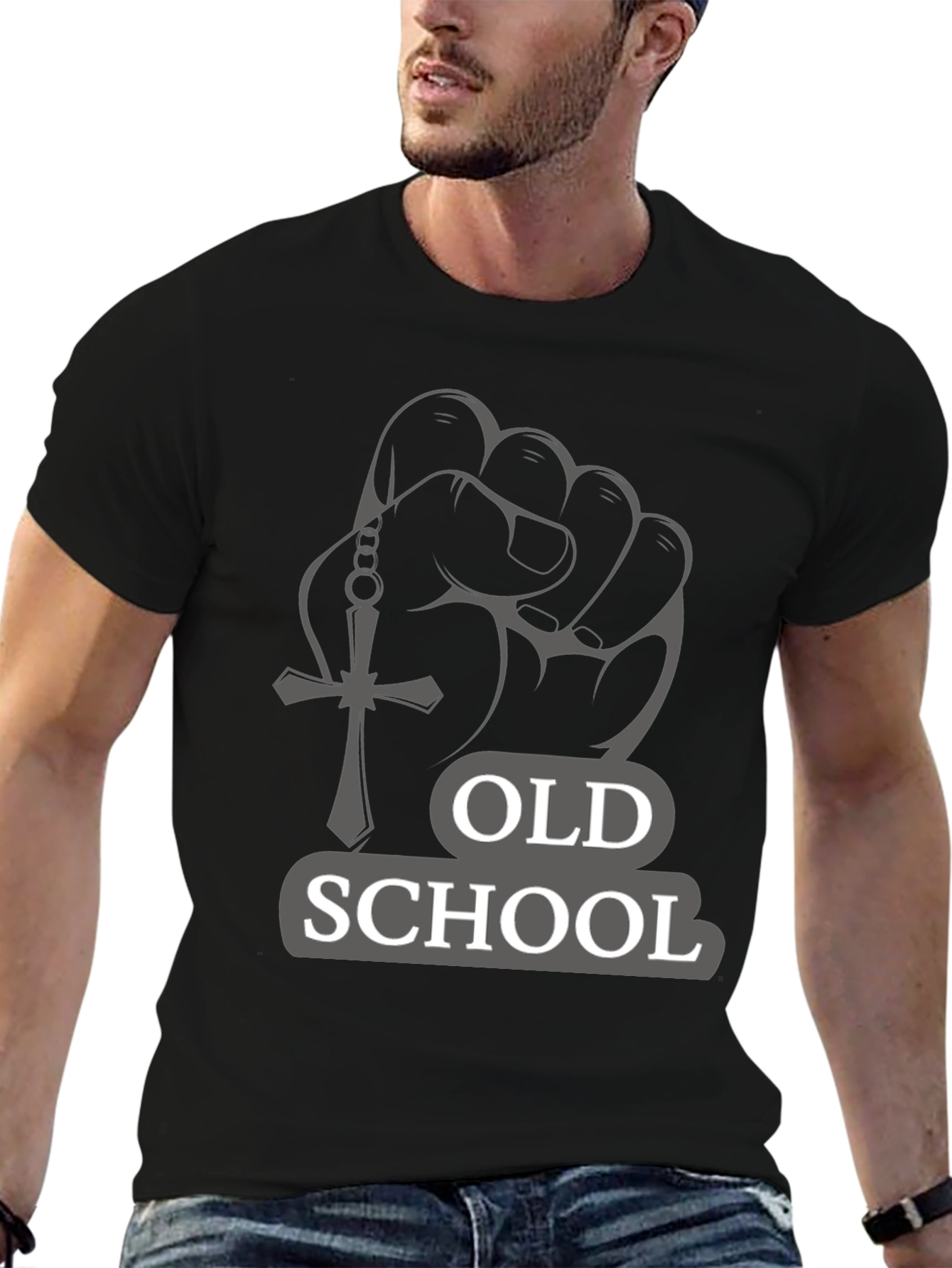 Old School Graphic T-Shirt - Black