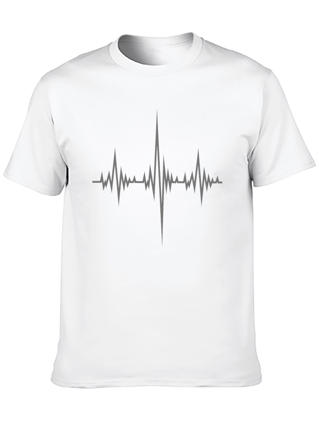 Heartbeat Graphic Tee - Black Cotton Comfort