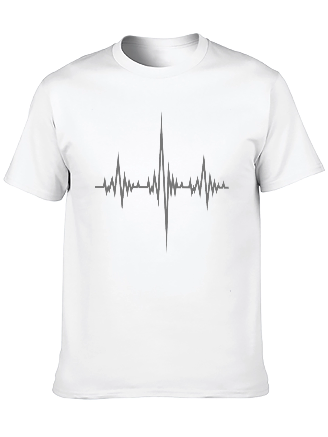 Heartbeat Graphic Tee - Black Cotton Comfort