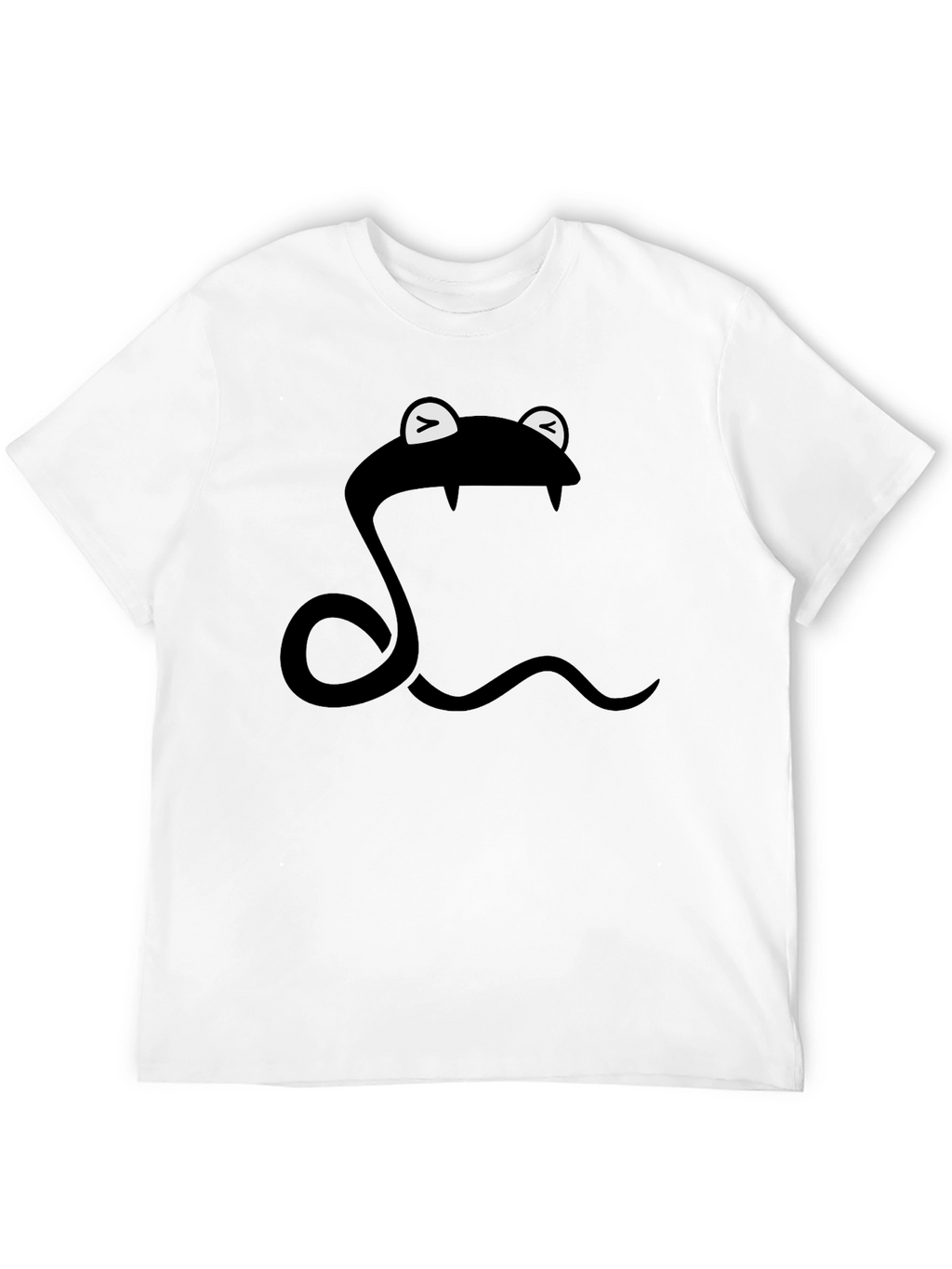 Snake T-Shirt - Cartoon Style - Black