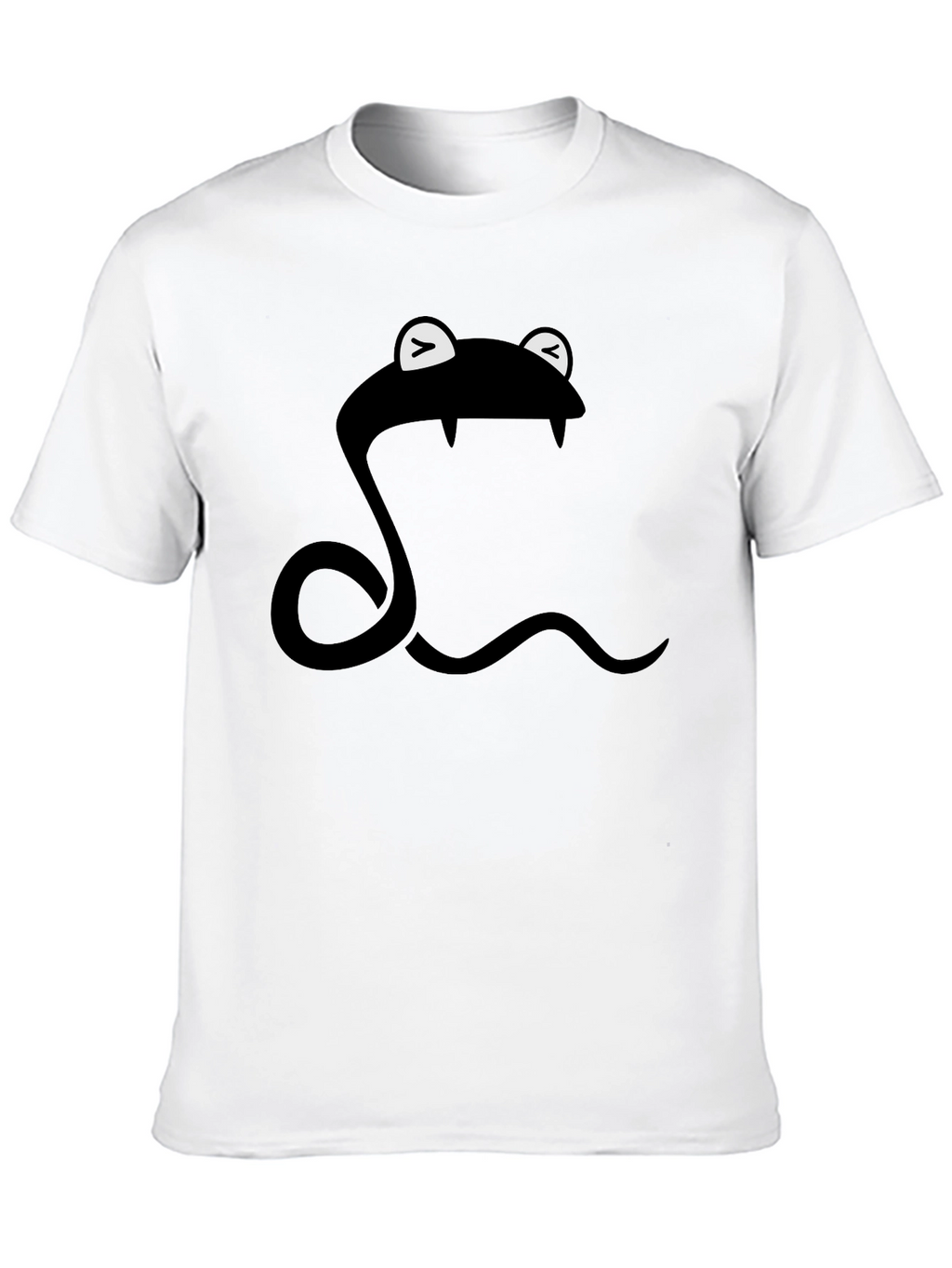 Snake T-Shirt - Cartoon Style - Black