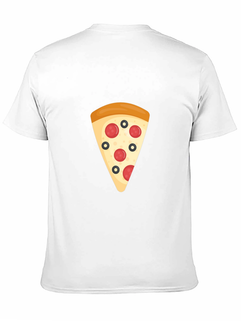 Pizza Slice Graphic Tee - Black Casual T-Shirt