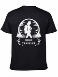 Solo Traveler Black Graphic Tee