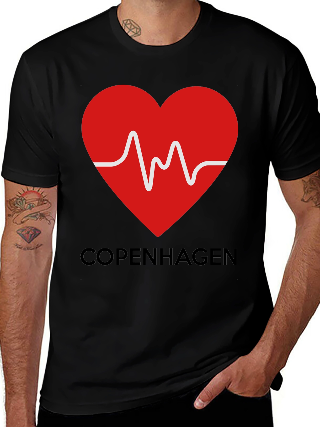 Copenhagen Heartbeat T-Shirt - Stylish Graphic Tee