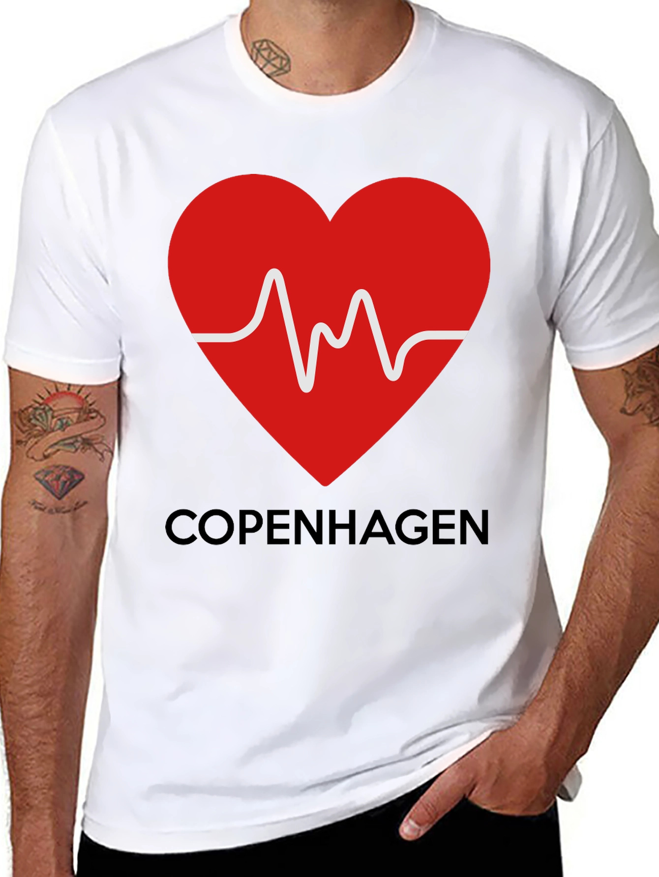 Copenhagen Heartbeat T-Shirt - Stylish Graphic Tee