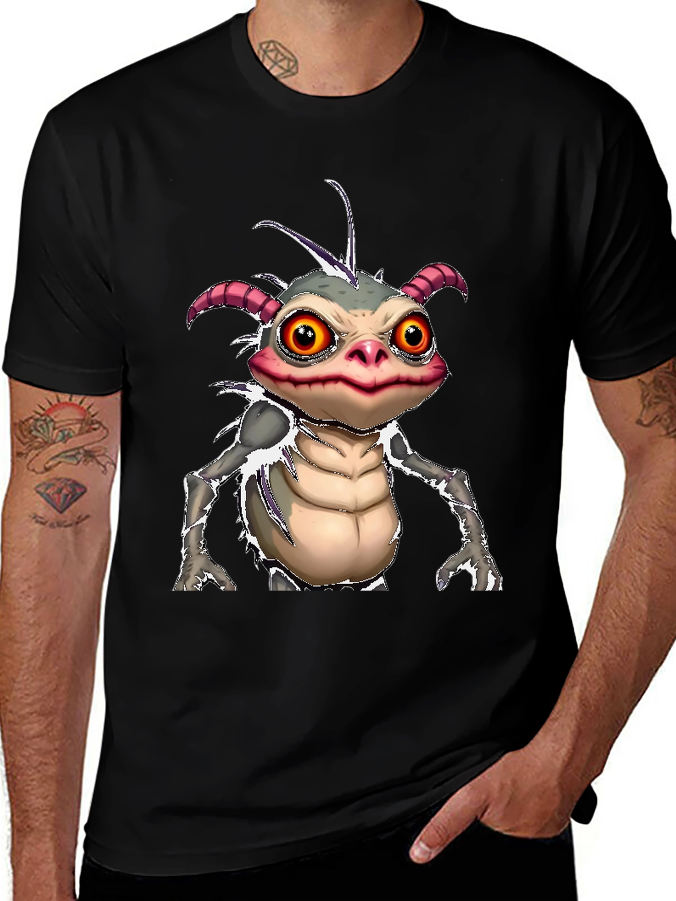Monster Creature Graphic Tee - Unique Design