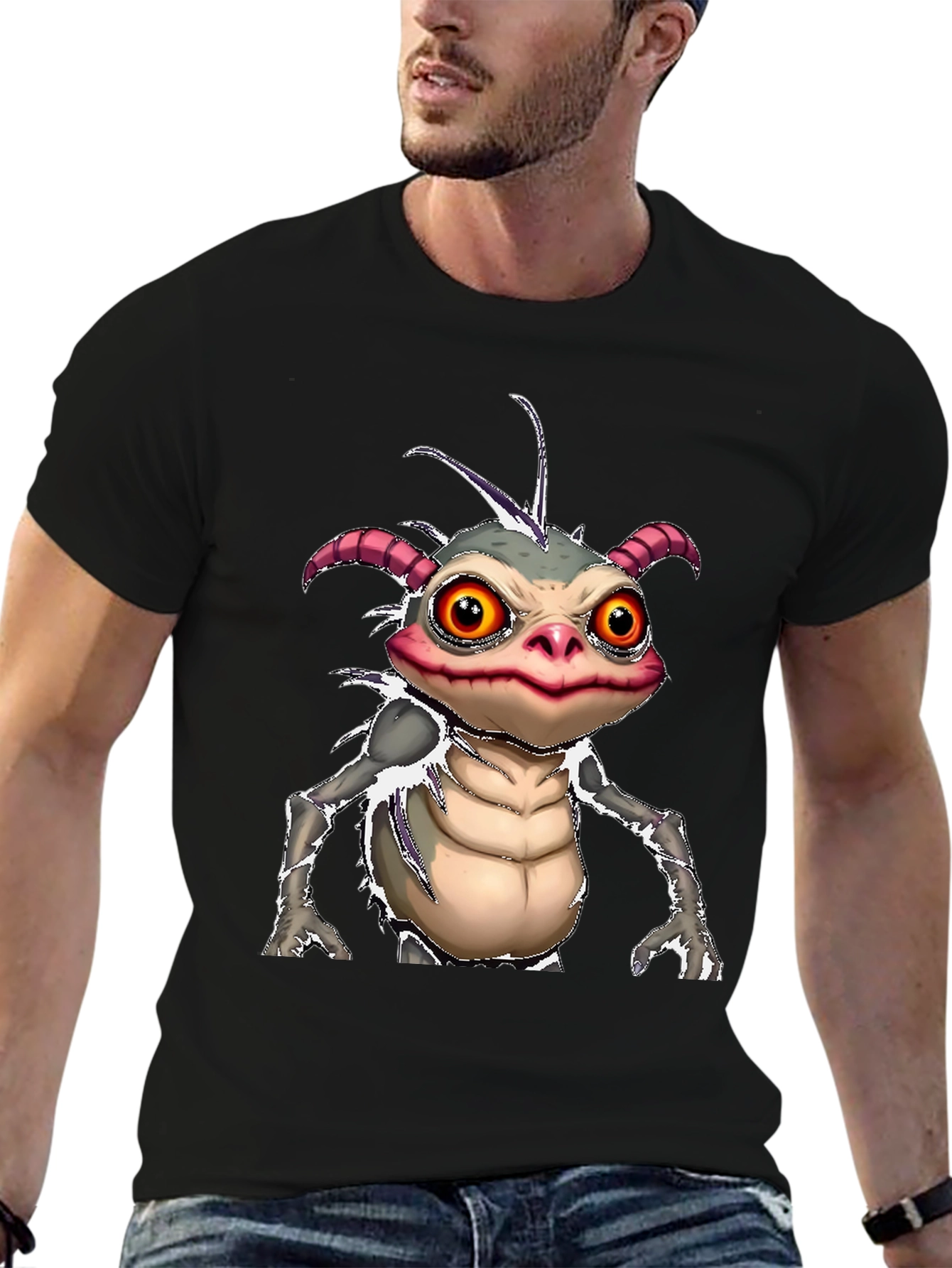 Monster Creature Graphic Tee - Unique Design