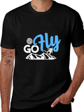 Go Fly Mountain T-Shirt - Black Crew Neck